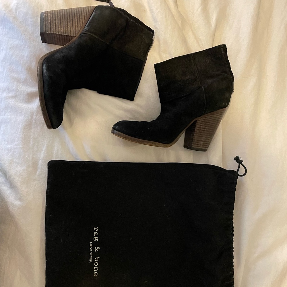 Size 8 Newbury Rag & Bone Black Suede